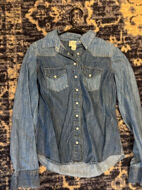 BDG Blue Denim Button-Down Shirt